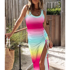 EVELYNA™ - Chic Ribbed Slit Bodycon Dress