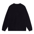 AMRI Cotton V-Neck Bones Cardigan Sweater Black