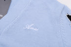 AMRI Cotton V-Neck Bones Cardigan Sweater Blue