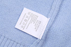 AMRI Cotton V-Neck Bones Cardigan Sweater Blue