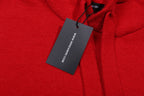 AMRI Red Core Knitted Sweater Hoodie
