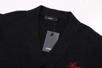 AMRI Black Core Knitted Sweater Hoodie