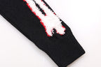AMRI Black Core Knitted Sweater Hoodie