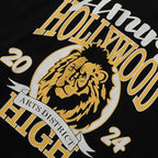 AMRI Black High Lion Skater T-Shirt