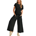 JODIE™ – Casual 2-Piece Smocked Top and Wide Leg Pants Set