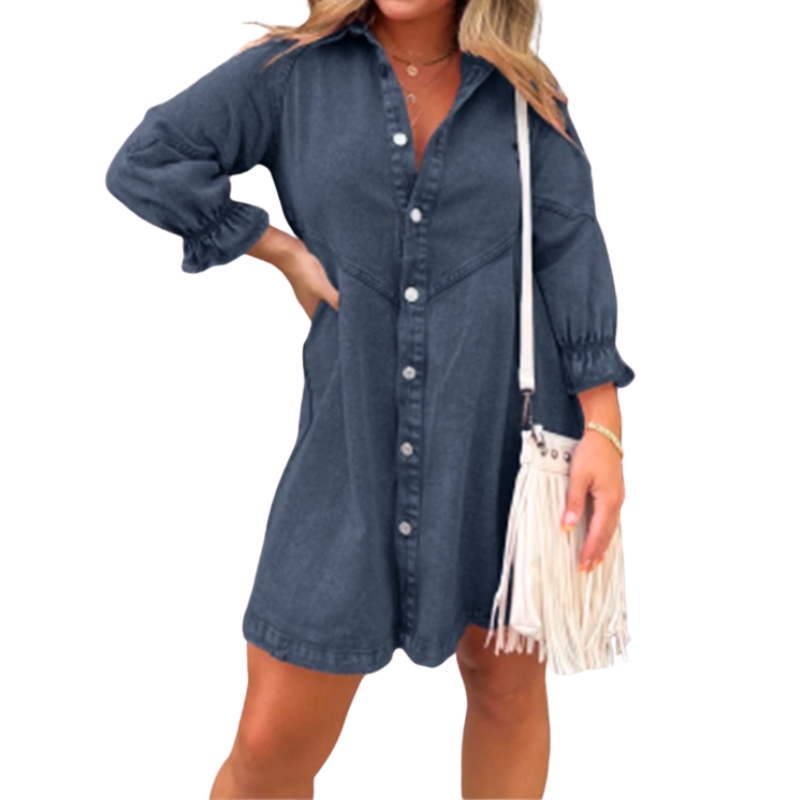 MICHELLE™ – Sophisticated Puff Sleeve Mini Dress