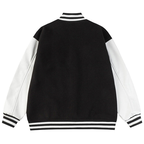 AMRI Logo-Appliquéd Leather Bomber Jacket