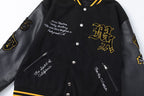 AMRI Appliquéd Wool-Blend and Full-Grain Leather Varsity Jacket