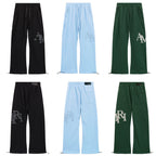 AMRI Leather Logo Cotton-Jersey Pant