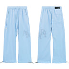 AMRI Leather Logo Cotton-Jersey Pant
