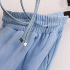AMRI Leather Logo Cotton-Jersey Pant