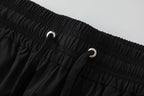 AMRI Pool Cue Straight-Leg Mid-Length Logo-Print Swim Shorts