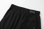 AMRI Pool Cue Straight-Leg Mid-Length Logo-Print Swim Shorts