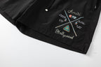 AMRI Pool Cue Straight-Leg Mid-Length Logo-Print Swim Shorts
