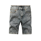 Purple Brand Crystal Diamond Denim Shorts #5093