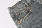Purple Brand Crystal Diamond Denim Shorts #5093