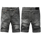 Purple Brand Crystal Diamond Denim Shorts #5094