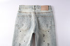 Purple Brand Crystal Diamond Jeans #9127