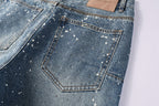 Purple Brand Crystal Diamond Jeans #9126