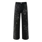 Purple Brand Crystal Diamond Jeans #9125