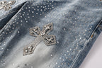 Purple Brand Crystal Diamond Jeans #9132