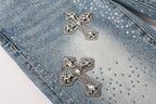 Purple Brand Crystal Diamond Jeans #9132