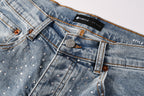 Purple Brand Crystal Diamond Jeans #9132