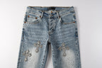 Purple Brand Crystal Diamond Jeans #9132