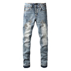 Purple Brand Crystal Diamond Jeans #9132