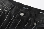 Purple Brand Crystal Diamond Denim Shorts #5104