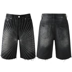 Purple Brand Crystal Diamond Denim Shorts #5104