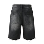 Purple Brand Crystal Diamond Denim Shorts #5104