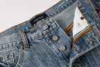 Purple Brand Crystal Diamond Denim Shorts #5100
