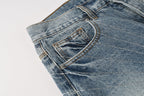 Purple Brand Crystal Diamond Denim Shorts #5100