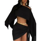 CONNIE™ – Refined Beachwear Set with Elegant Top and Bodycon Skirt