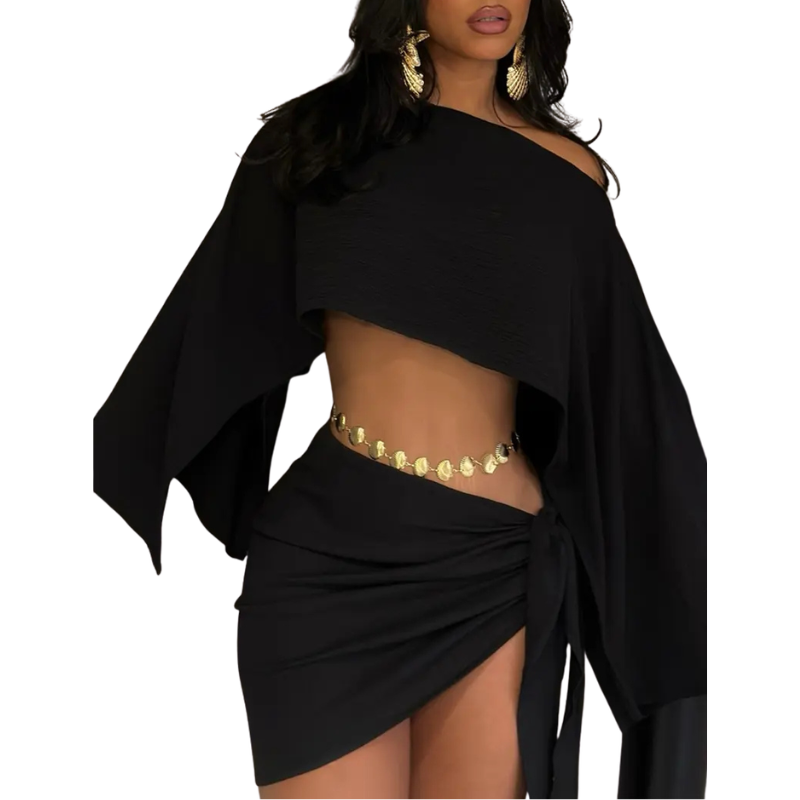 CONNIE™ – Refined Beachwear Set with Elegant Top and Bodycon Skirt