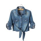 MARICEL™ – Sophisticated 3/4 Sleeve Crop Shirt