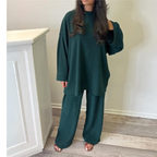 UNI™ - Casual Loose Top and Wide Leg Pants Set