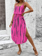 BLYTE™ - All-Over Print Tie-Front Cami Dress for Summer Vibes