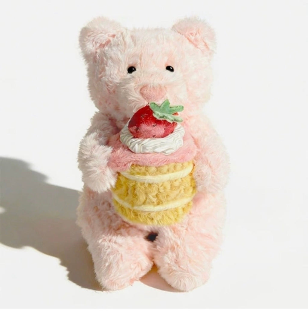 Leola Bear with Strawberry Cake