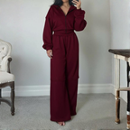 DARA™ - Comfy Zip Up Hooded Sweatshirt and Elastic Waist Pants Set