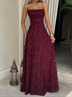 MABEL™ - Sexy Backless Lace Pattern Long Dress for Events