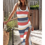 EVELYNA™ - Chic Ribbed Slit Bodycon Dress