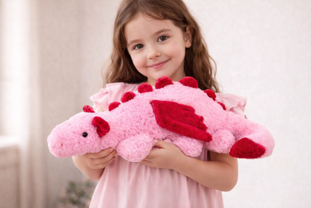 Heart Dragon pink Plush 50 cm