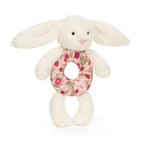 Blossom Cream Bunny 'Berry' Ring Rattle