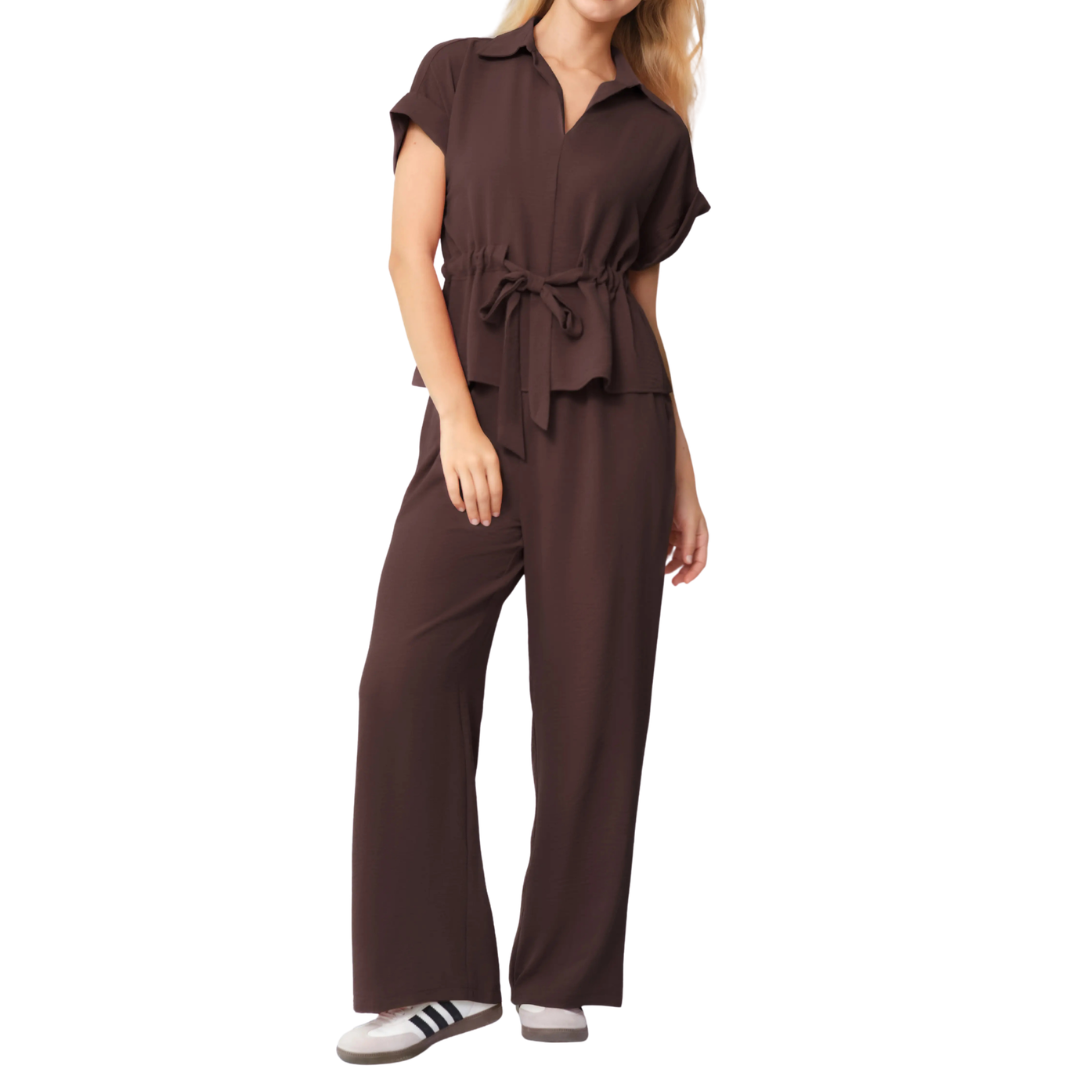 DELIA™ – Relaxed Drawstring Lounge Two-Piece Set