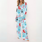 SYLIA™ - Casual Printed Button Down Top and Comfy Pajama