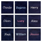 Bashful Lilac Bunny with Personalized Navy Jumper