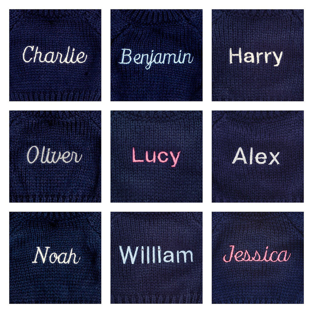 Bashful Blue Bunny with Personalized Navy Jumper
