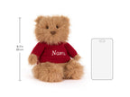 Bartholomew Bear Bouffant with Personalized Red Jumper